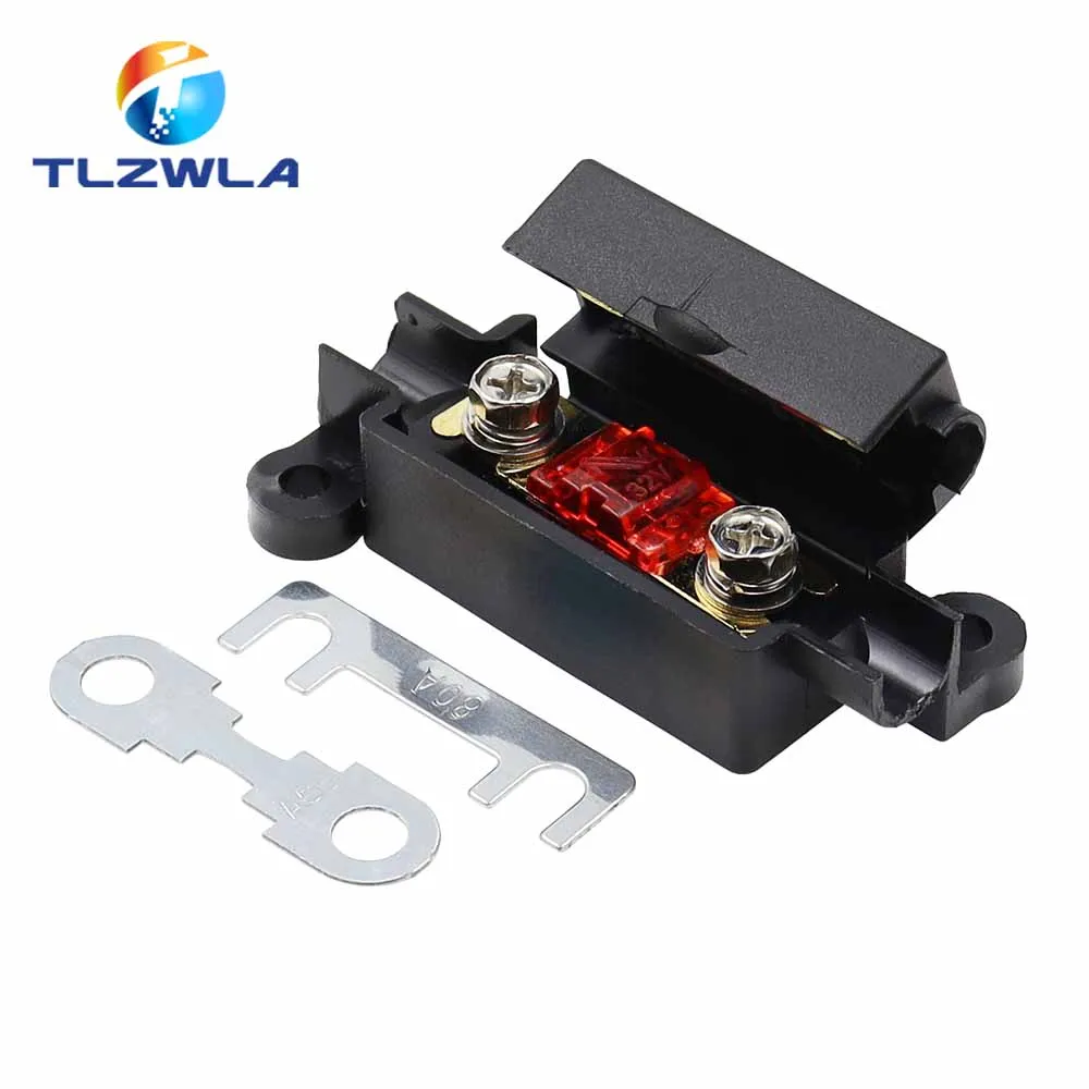1Set Auto fuse Flat Plate Type 32V Fork Type Bolt Battery Fuse Car Modification Stand 30A-100A Fuse Box