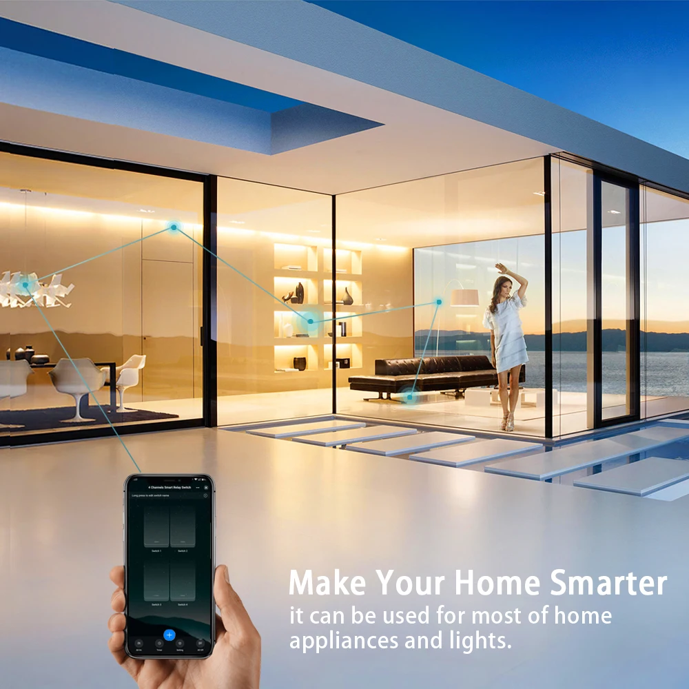 Tuya Smart Life wifi switch DC 12v 24v 220v Inching/Self-Locking wireless Relay Smart home Automation door access remote control