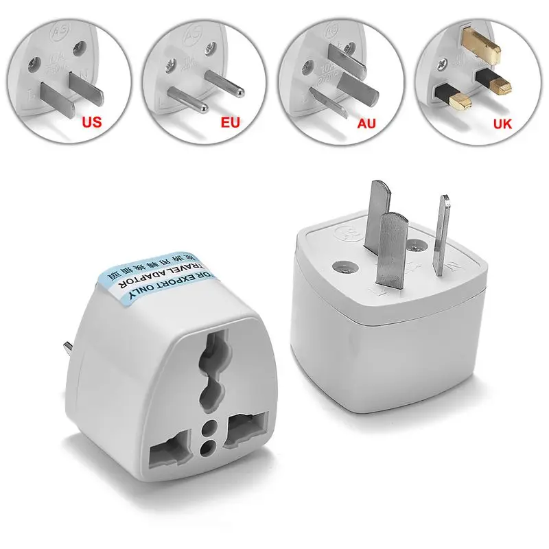 KR Plug Adapter Multifunction Universal AU UK US To EU Electrical Socket Type E/F France Spain Plug Travel Adapter AC Outlet