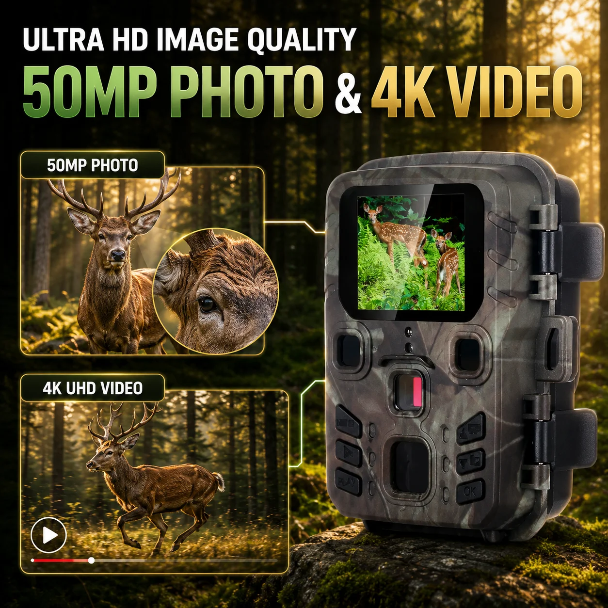 Hunting  Trail Camera 20MP 1080P Outdoor Wildlife Cameras Surveillance Night Vision Photo Traps Mini301