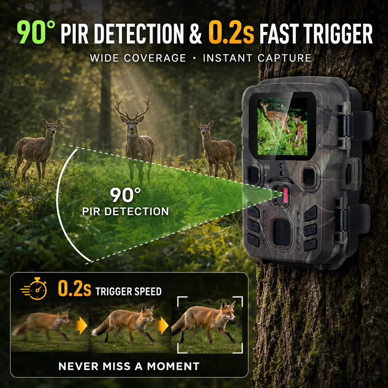 Hunting  Trail Camera 20MP 1080P Outdoor Wildlife Cameras Surveillance Night Vision Photo Traps Mini301