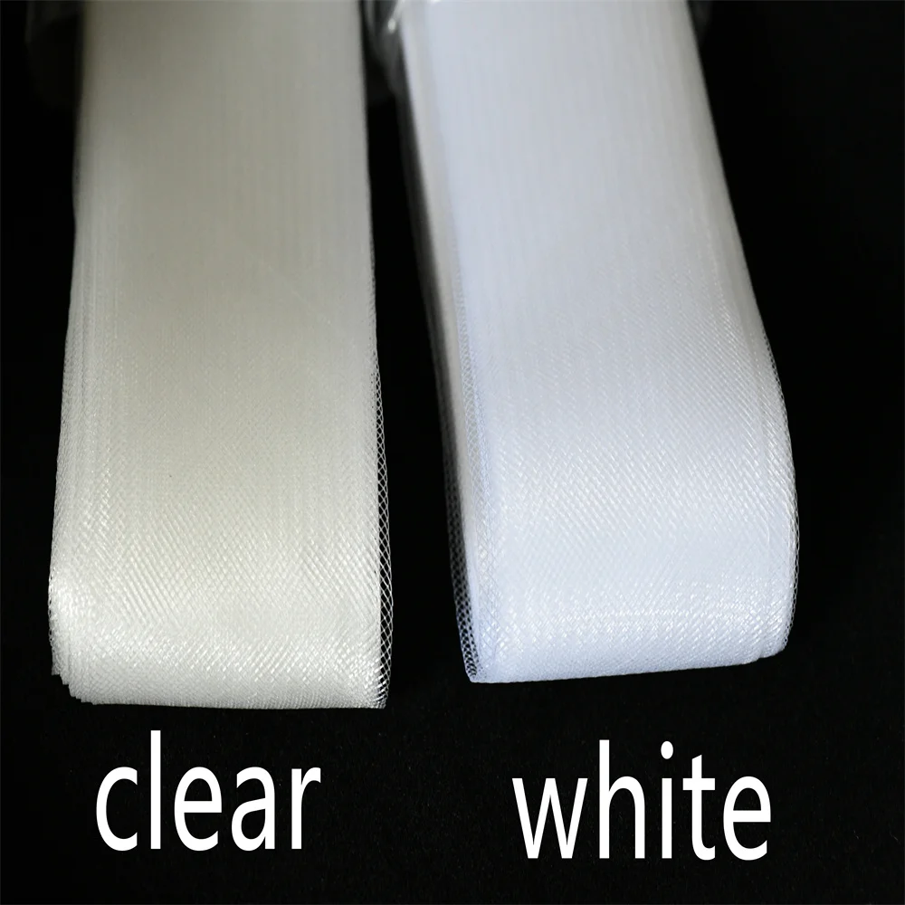 Wholesale 2cm~10cm Soft Crinoline for Wedding Dress Horsehair Braid Polyester Mesh Fabric Crinolina Clothing Accessories