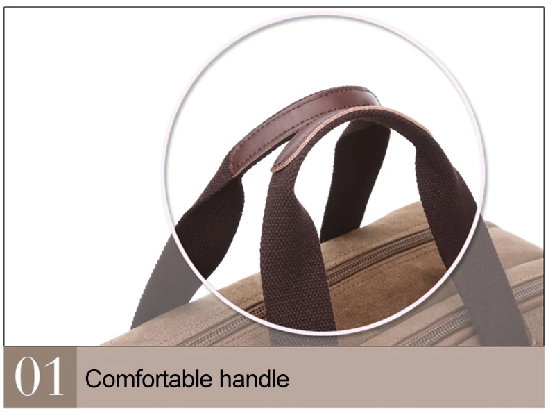 Men Canvas Briefcase Travel Bags Suitcase Classic Messenger Shoulder Bag for Men Tote Handbag Big Casual Business Laptop Pocket