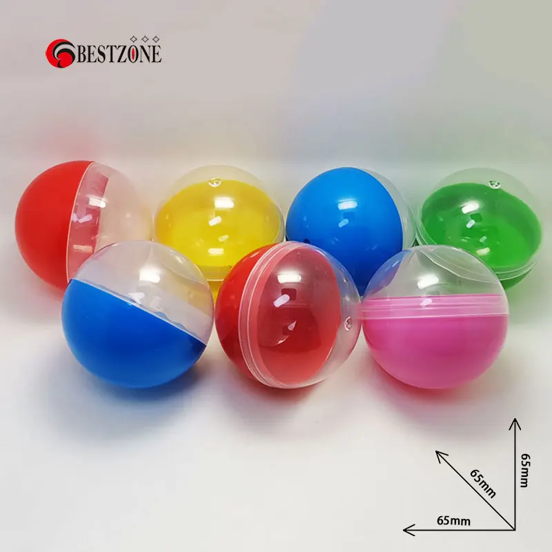 50Pcs 2.56Inch Toy Capsules 65MM Empty Round Capsules Hollow Balls Surprise Ball For Gumball Vending Machine