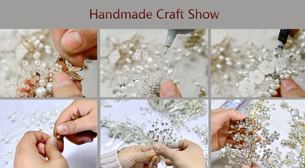 YouLaPan Cathedral Wedding Tiara Luxurious Rhinestone Headband Alloy Flower Headpiece Handmade Bridal Hair Accessories  HP390