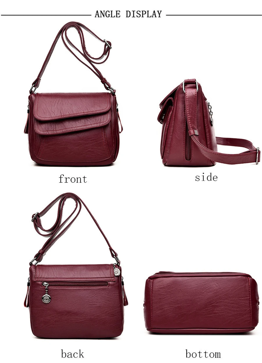 New Shoulder Crossbody Bags for Women High Quality PU Leather Messenger Bag Female Purse and Handbags Sac A Main Designer Bag