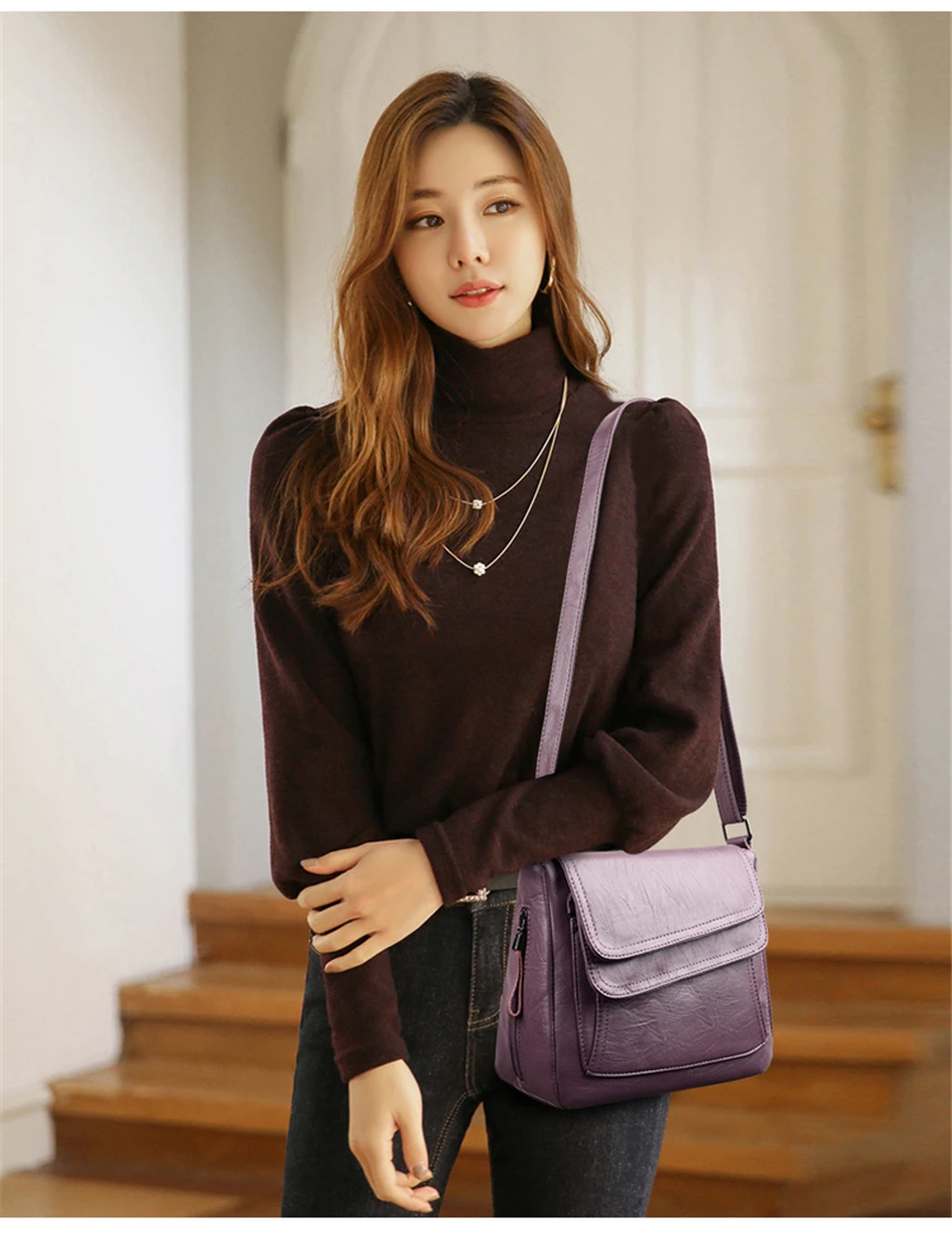New Shoulder Crossbody Bags for Women High Quality PU Leather Messenger Bag Female Purse and Handbags Sac A Main Designer Bag