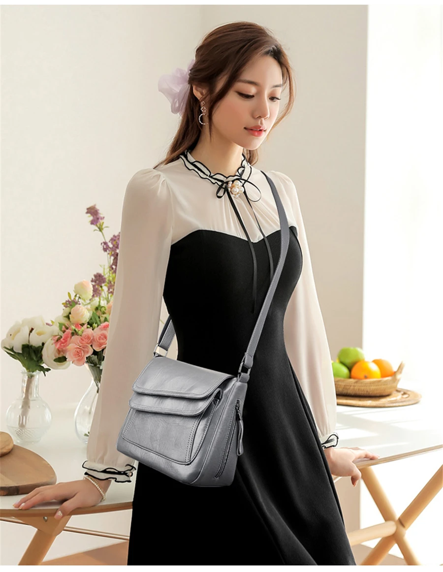 New Shoulder Crossbody Bags for Women High Quality PU Leather Messenger Bag Female Purse and Handbags Sac A Main Designer Bag