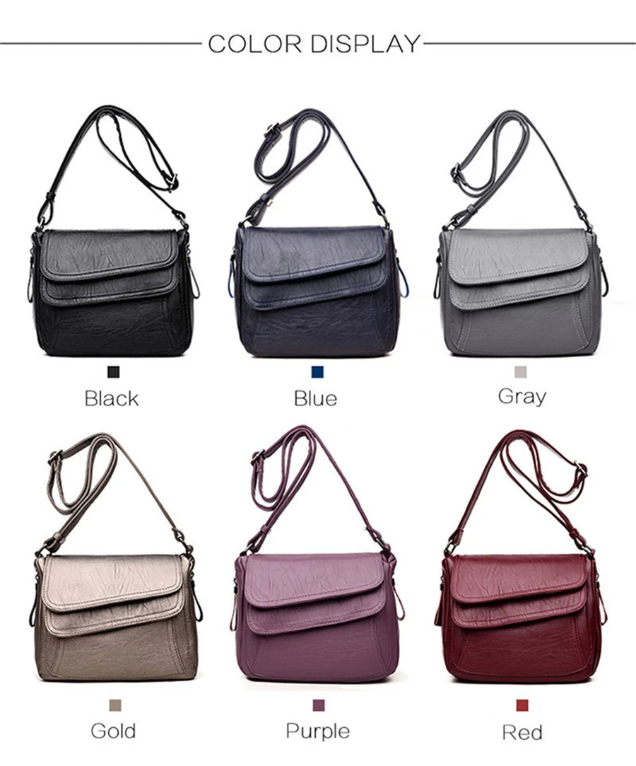 New Shoulder Crossbody Bags for Women High Quality PU Leather Messenger Bag Female Purse and Handbags Sac A Main Designer Bag