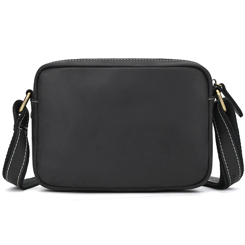 Crazy Horse Leather Messenger Bag Men's Leather Shoulder Bag For Mobile Phone Sling Bags For Men Woman Cross Body Bag