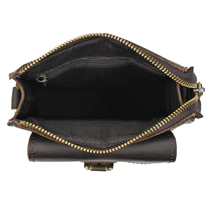 Crazy Horse Leather Messenger Bag Men's Leather Shoulder Bag For Mobile Phone Sling Bags For Men Woman Cross Body Bag
