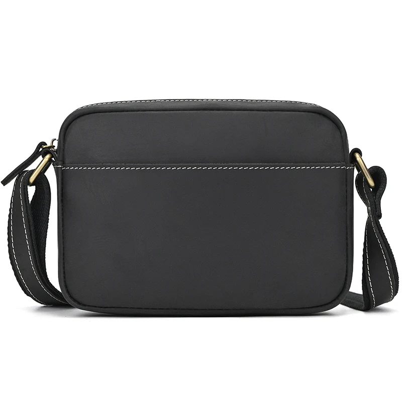 Crazy Horse Leather Messenger Bag Men's Leather Shoulder Bag For Mobile Phone Sling Bags For Men Woman Cross Body Bag
