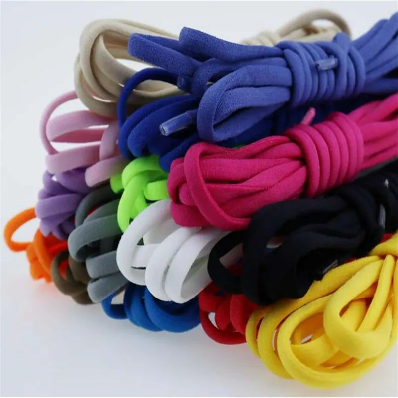 Semicircle No Tie Shoelaces Elastic Shoe laces Sneakers shoelace Metal Lock Lazy Laces for Kids and Adult One size fits all shoe