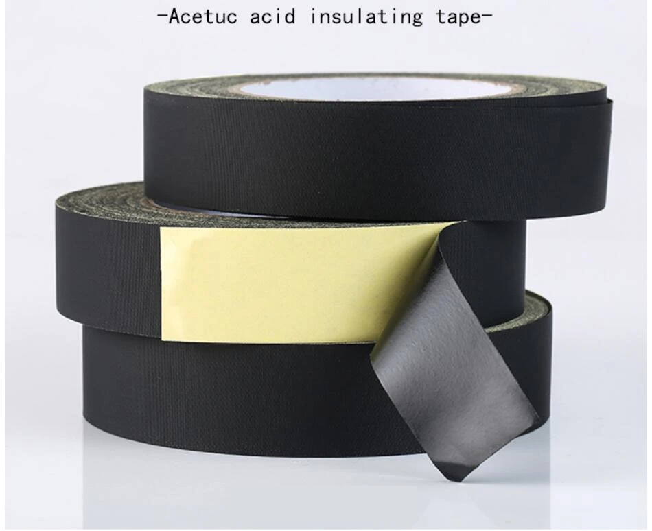 30M Black Acetate Cloth Single-sided Adhesive Tape Wire Bnding High Temperature Resistance Tape For Electric Phone LCD Repair