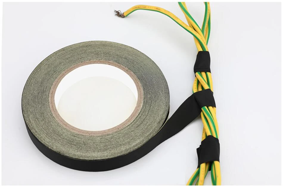 30M Black Acetate Cloth Single-sided Adhesive Tape Wire Bnding High Temperature Resistance Tape For Electric Phone LCD Repair