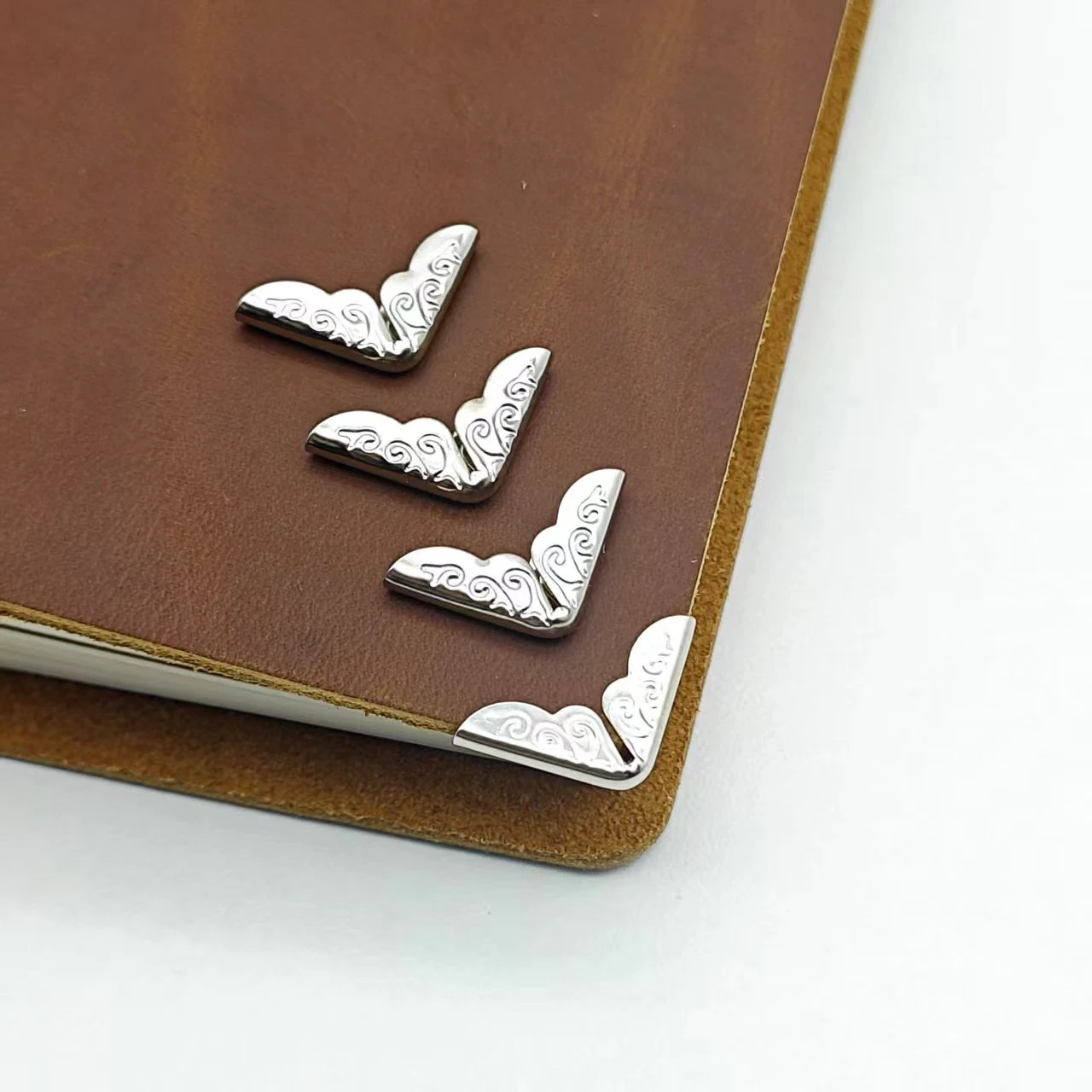 Notebook Metal-Edge Protection Bronze Decoration and TN Elastic Rubber Band for Protection Diary Accessories