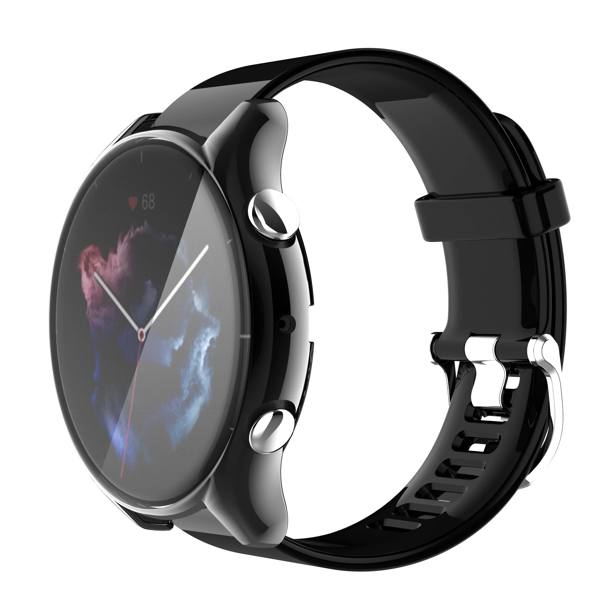 Plating Protective Case For Amazfit GTR 2/2e/3/4 Screen Protector Cover Soft TPU Shell For Huami Amazfit GTR 3 Pro Smart Watch