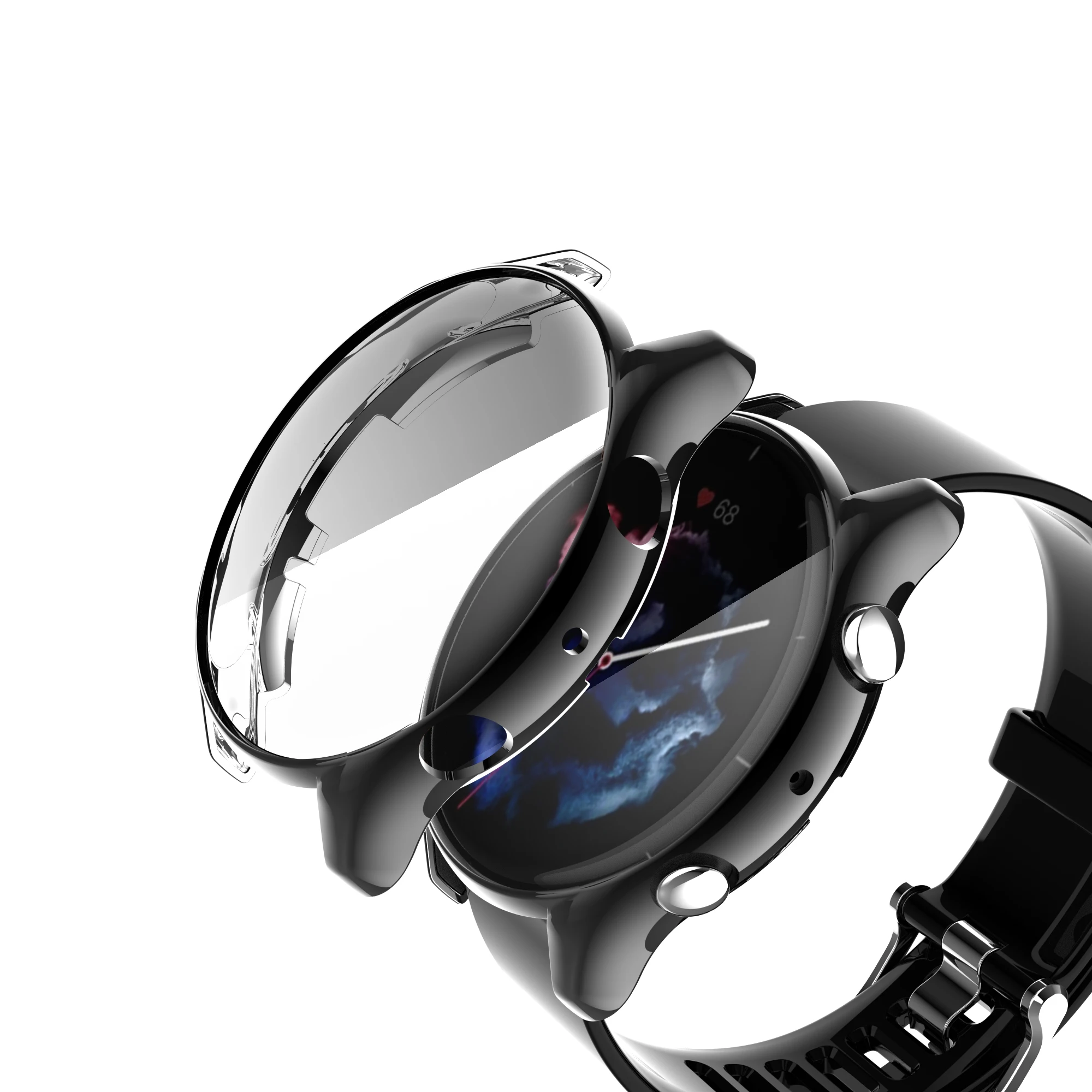Plating Protective Case For Amazfit GTR 2/2e/3/4 Screen Protector Cover Soft TPU Shell For Huami Amazfit GTR 3 Pro Smart Watch