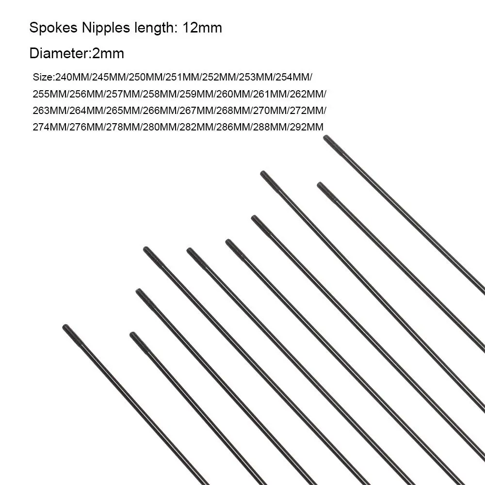10Sets 14g Bicycle Stainless Steel Spokes With Nipples Outdoor Mountain Road Bike High Strength Spokes Wires Cycling Repair Tool