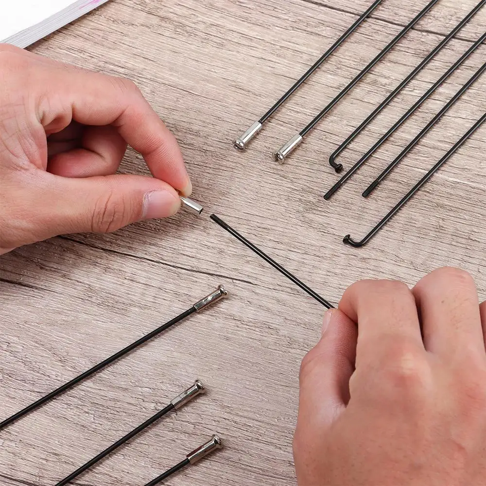 10Sets 14g Bicycle Stainless Steel Spokes With Nipples Outdoor Mountain Road Bike High Strength Spokes Wires Cycling Repair Tool