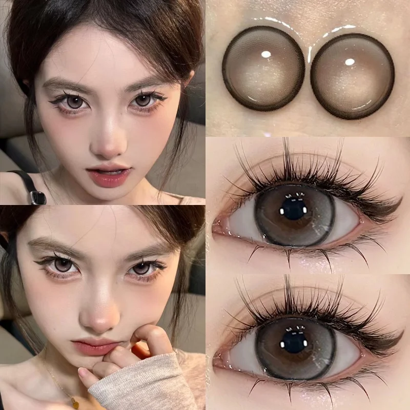 MILL CREEK Myopia Color Contact Lenses For Eyes with Multicontact Natural Pupils Korean Grey Lenses 1 Pair(2Pcs) Fast Shipping