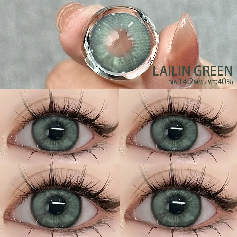 MILL CREEK Myopia Color Contact Lenses For Eyes with Multicontact Natural Pupils Korean Grey Lenses 1 Pair(2Pcs) Fast Shipping