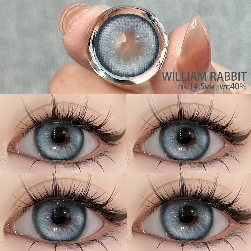 MILL CREEK Myopia Color Contact Lenses For Eyes with Multicontact Natural Pupils Korean Grey Lenses 1 Pair(2Pcs) Fast Shipping
