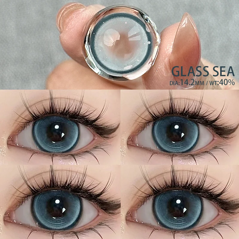 MILL CREEK Myopia Color Contact Lenses For Eyes with Multicontact Natural Pupils Korean Grey Lenses 1 Pair(2Pcs) Fast Shipping