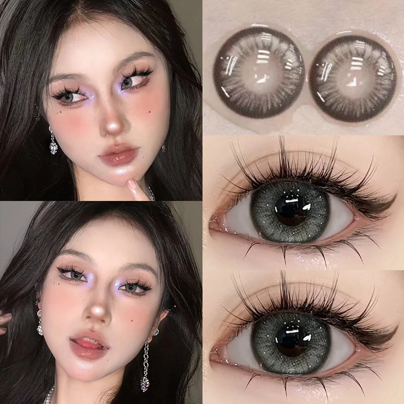 MILL CREEK Myopia Color Contact Lenses For Eyes with Multicontact Natural Pupils Korean Grey Lenses 1 Pair(2Pcs) Fast Shipping