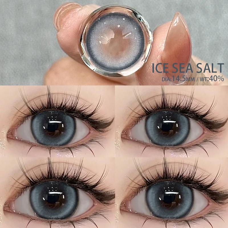MILL CREEK Myopia Color Contact Lenses For Eyes with Multicontact Natural Pupils Korean Grey Lenses 1 Pair(2Pcs) Fast Shipping