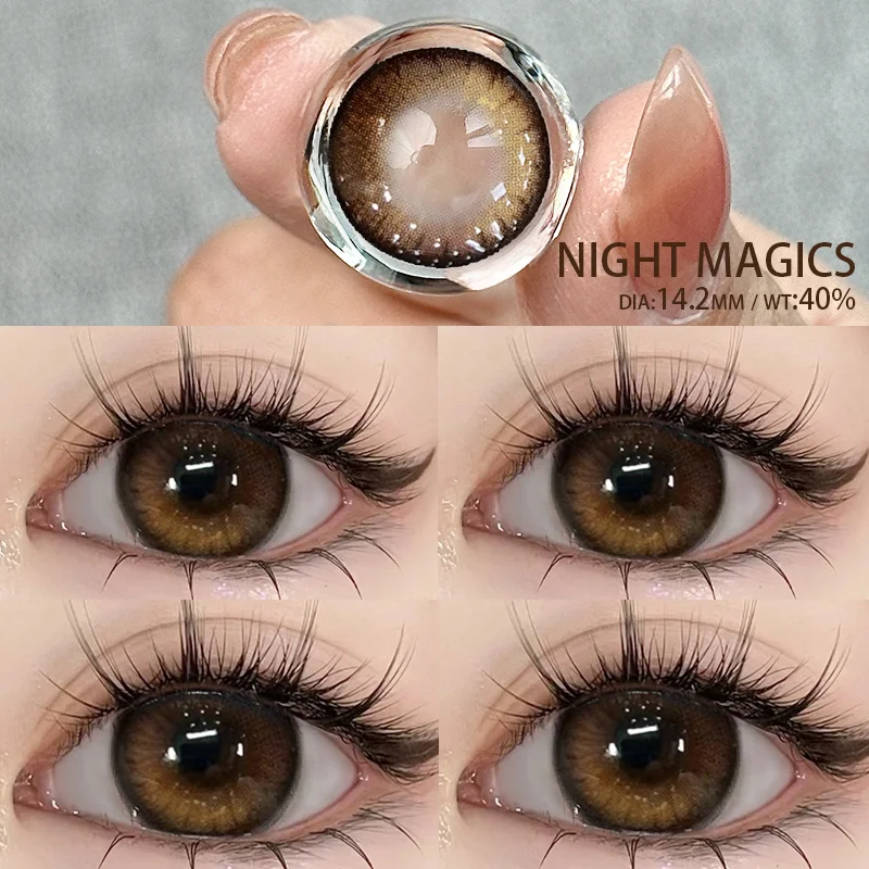 MILL CREEK Myopia Color Contact Lenses For Eyes with Multicontact Natural Pupils Korean Grey Lenses 1 Pair(2Pcs) Fast Shipping