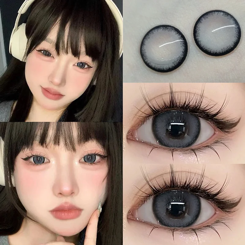 MILL CREEK Myopia Color Contact Lenses For Eyes with Multicontact Natural Pupils Korean Grey Lenses 1 Pair(2Pcs) Fast Shipping