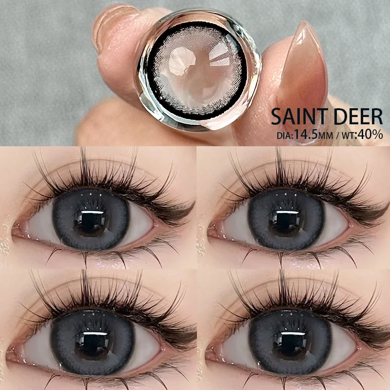 MILL CREEK Myopia Color Contact Lenses For Eyes with Multicontact Natural Pupils Korean Grey Lenses 1 Pair(2Pcs) Fast Shipping