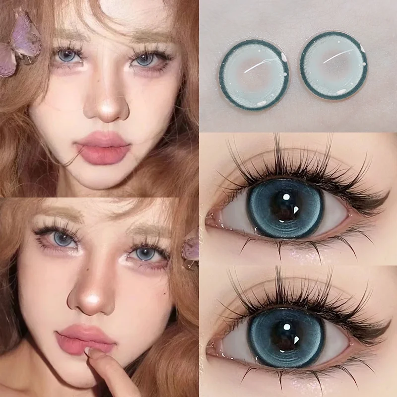 MILL CREEK Myopia Color Contact Lenses For Eyes with Multicontact Natural Pupils Korean Grey Lenses 1 Pair(2Pcs) Fast Shipping