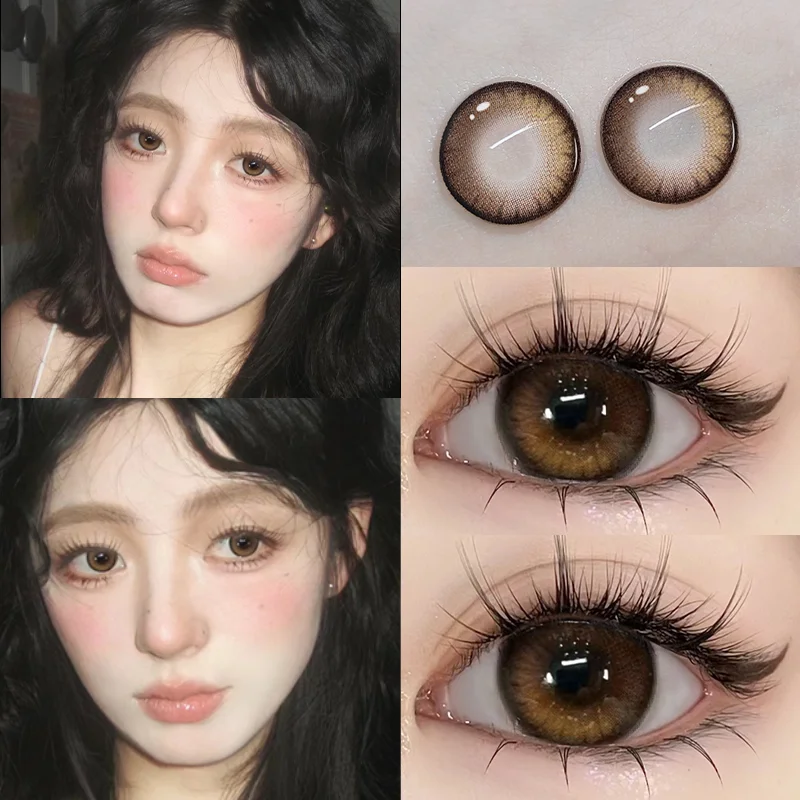 MILL CREEK Myopia Color Contact Lenses For Eyes with Multicontact Natural Pupils Korean Grey Lenses 1 Pair(2Pcs) Fast Shipping