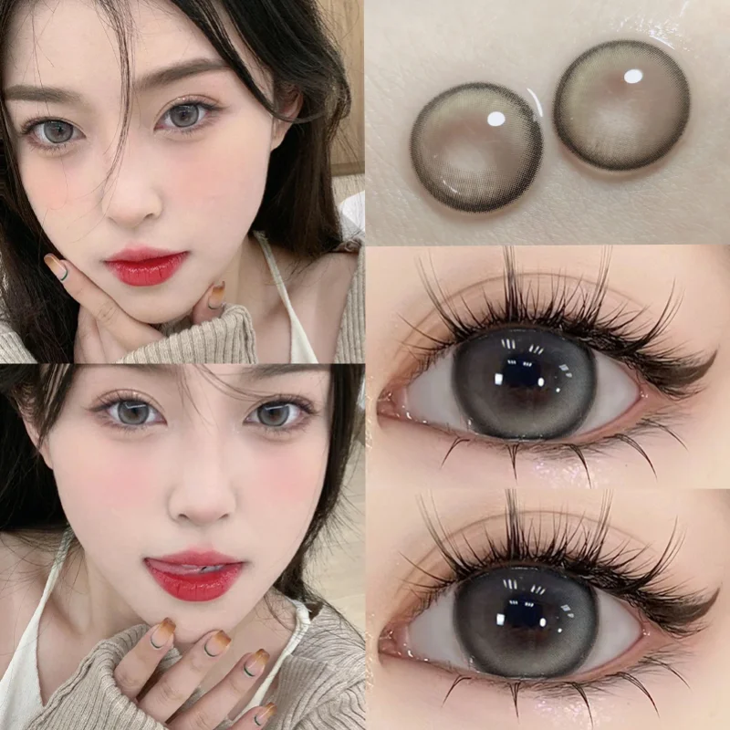 MILL CREEK Myopia Color Contact Lenses For Eyes with Multicontact Natural Pupils Korean Grey Lenses 1 Pair(2Pcs) Fast Shipping
