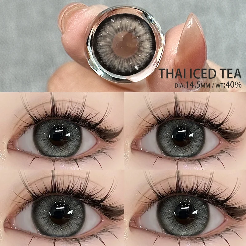MILL CREEK Myopia Color Contact Lenses For Eyes with Multicontact Natural Pupils Korean Grey Lenses 1 Pair(2Pcs) Fast Shipping