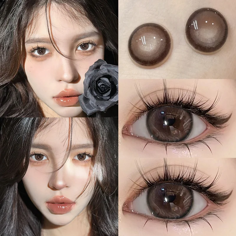 MILL CREEK Myopia Color Contact Lenses For Eyes with Multicontact Natural Pupils Korean Grey Lenses 1 Pair(2Pcs) Fast Shipping