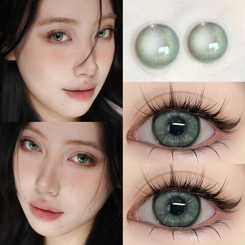MILL CREEK Myopia Color Contact Lenses For Eyes with Multicontact Natural Pupils Korean Grey Lenses 1 Pair(2Pcs) Fast Shipping