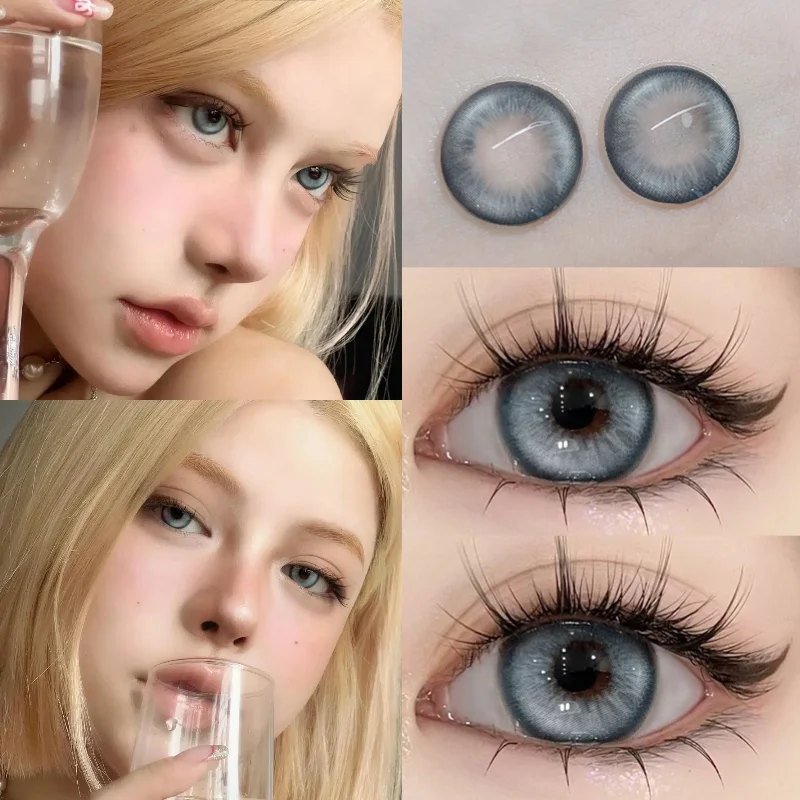 MILL CREEK Myopia Color Contact Lenses For Eyes with Multicontact Natural Pupils Korean Grey Lenses 1 Pair(2Pcs) Fast Shipping