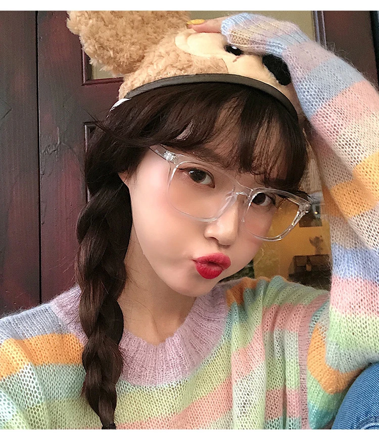 Transparent Computer Glasses Frame Women Men Anti Blue Light square Eyewear Blocking Glasses Optical Spectacle Eyeglass