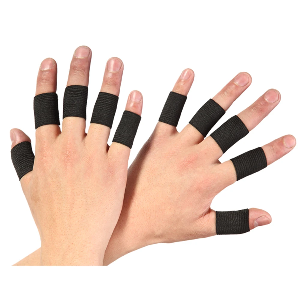 BraceTop 10pcs Stretchy Sports Finger Sleeves Arthritis Support Finger Guard Outdoor Basketball Volleyball Finger Protection New