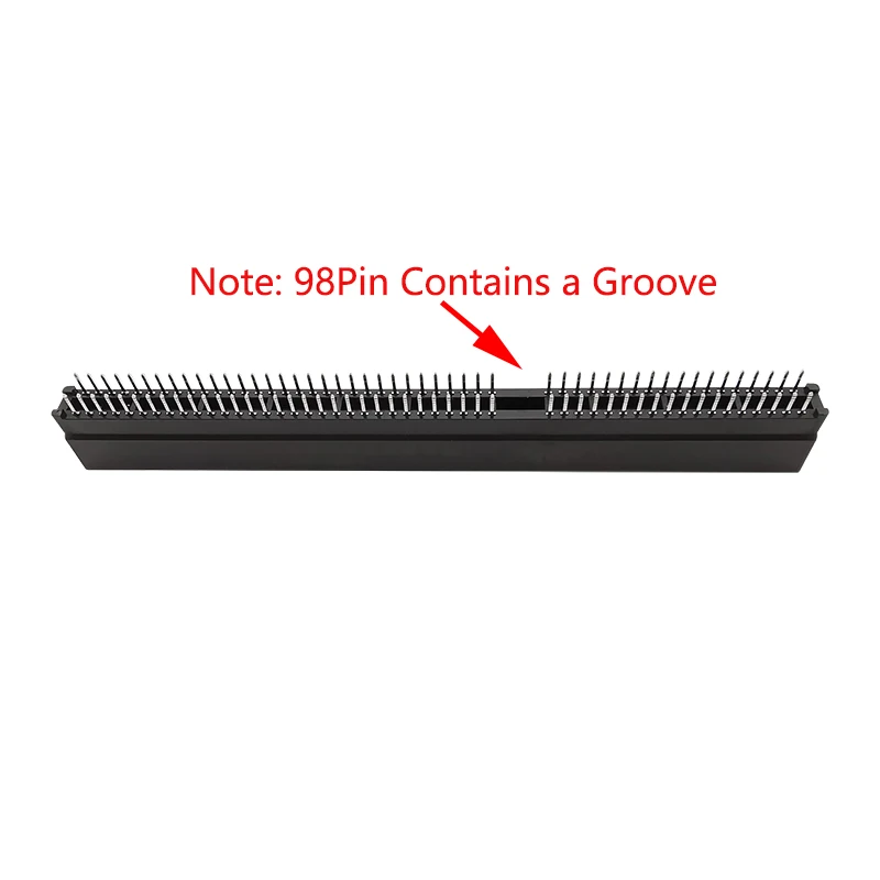 1/2/5Pcs 2.54mm Pitch 6P 8P 10P 12P 16P 20P 26P 30P 36P 40P-98 Pin Edge Card Connector Slot PCB Gold Finger Socket Through Holes