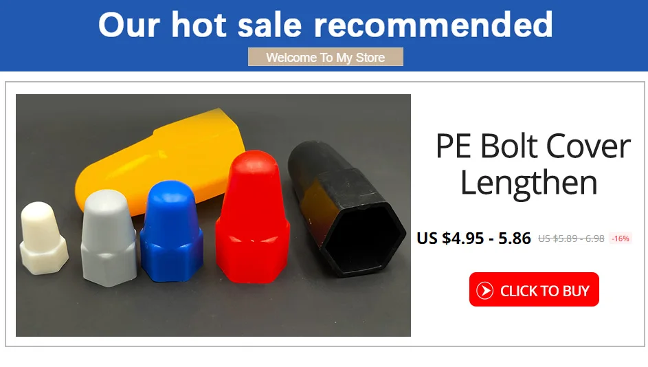 Black White Dome Protection Cap Covers Exposed Hexagon Plastic PE Nut Bolt M3 M4 M5 M6 M8 M10 M12 M14 M16 M18 M20 M22 M24