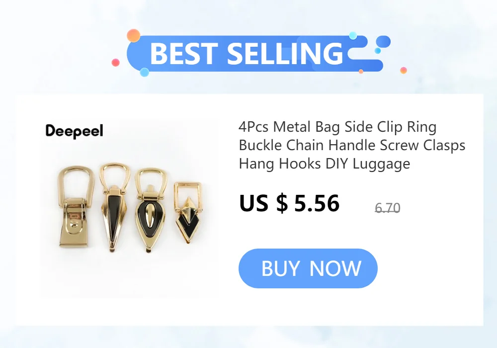 10Pcs Deepeel 35/40mm Handmade Metal Bag Label Handcraft Decorative Tags for Purse Buckles DIY Hardware Sewing Bags Accessories