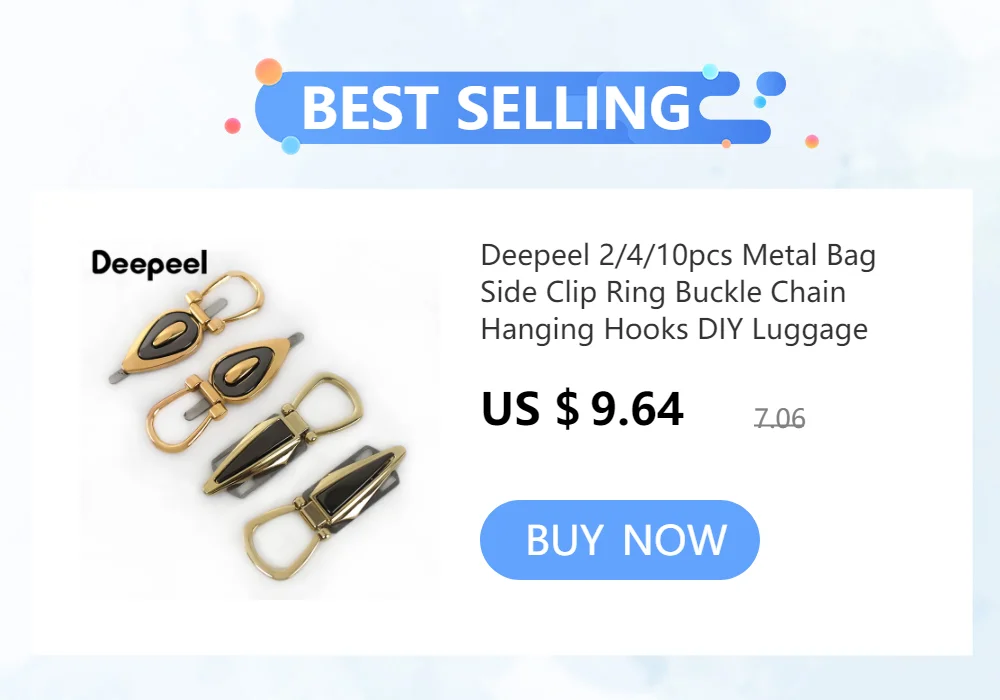 10Pcs Deepeel 35/40mm Handmade Metal Bag Label Handcraft Decorative Tags for Purse Buckles DIY Hardware Sewing Bags Accessories