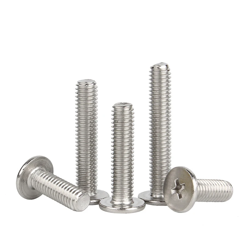 10pcs/lot Stainless Steel Cross Phillips CM Ultra Thin Super Low Flat Wafer Head Screw Bolt M1.4 M1.6 M2 M2.5 M3 M4 M5 M6 M8