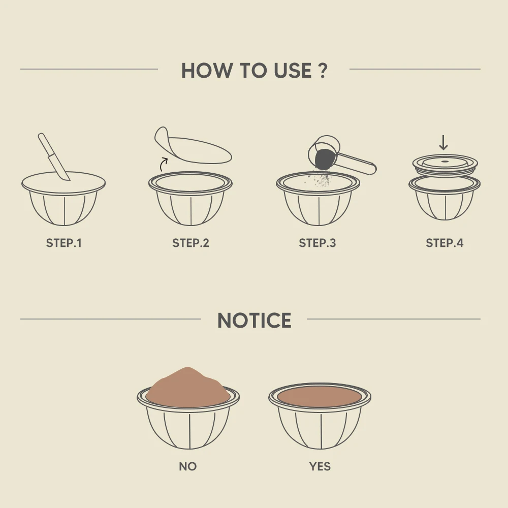 Food Grade Silicone Reusable LId/ Cover for Veruto Coffee Capsule for Vertuoline Machine Fit for 40ml, 150ml. 230ml Original
