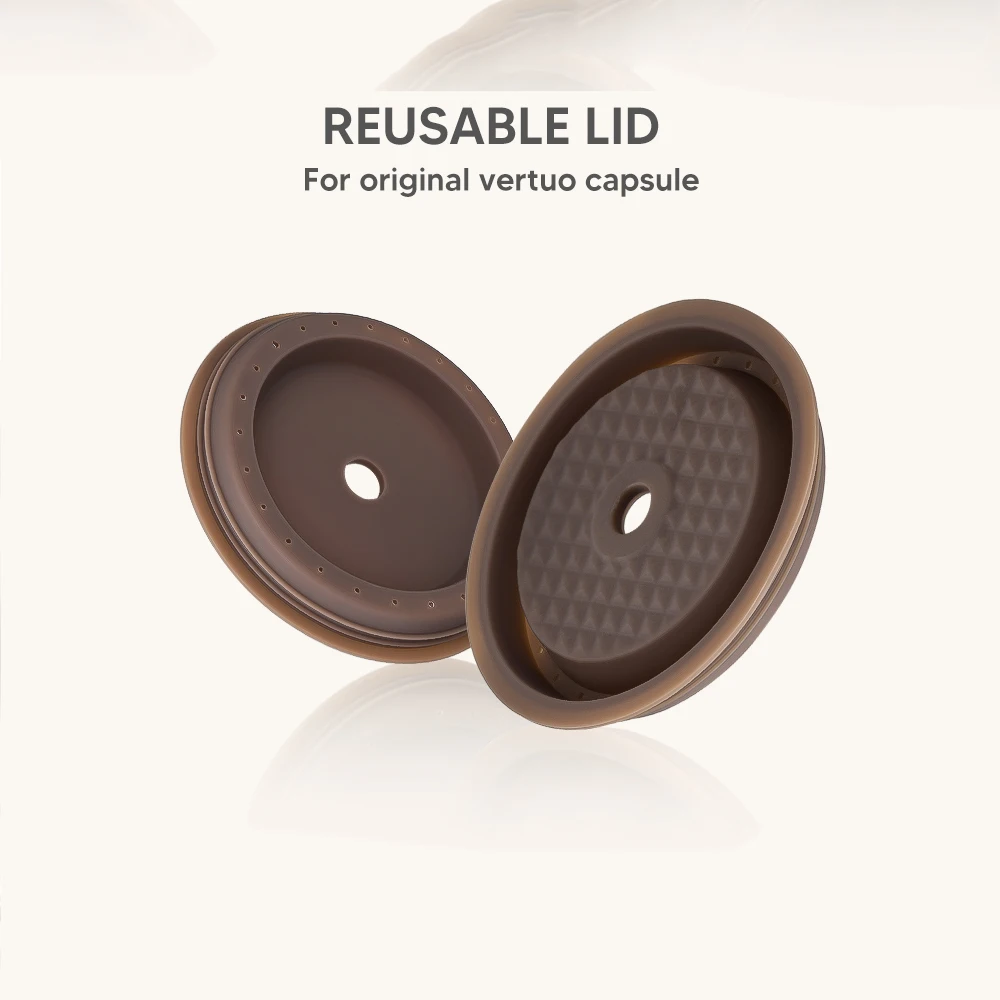 Food Grade Silicone Reusable LId/ Cover for Veruto Coffee Capsule for Vertuoline Machine Fit for 40ml, 150ml. 230ml Original