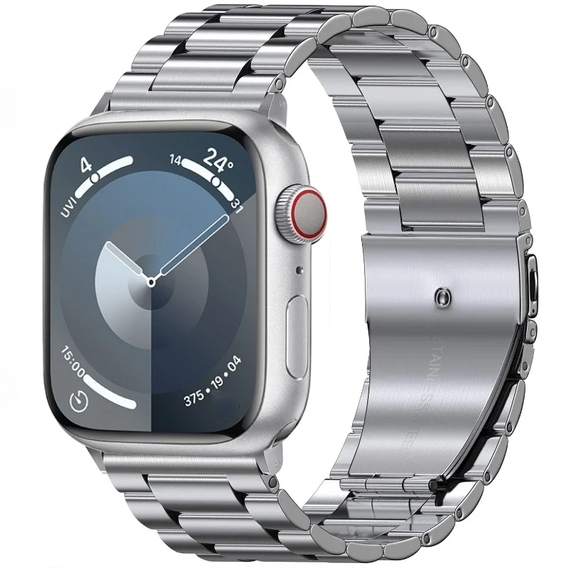 Metal Strap for Apple Watch 12 11 10 46mm 42mm Ultra 4/3/2 49mm Stainless Steel Wristband for IWatch 9 8 7 6 5 SE 45mm 41mm 44mm